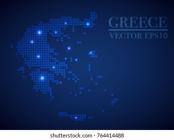 Greece map page symbol for your web site design Greece map logo, app, UI. Wire frame 3D mesh polygonal network line, design sphere, dot and structure. Greece map.vector illustration eps 10.