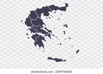 Mapa de Grecia Color de pizarra sobre fondo blanco archivos de calidad Png