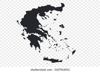 Greece map vector, Not isolated on transparent background