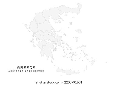 Greece Map - World Map International vector template with High detailed including grey color and grey line isolated on white background for design - Vector illustration eps 10