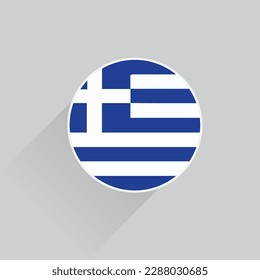 botón 3d del icono de la bandera nacional de grecia, icono del vector de la bandera de grecia, bandera del país de grecia