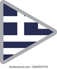 Greece national flag icon vector Illustration material