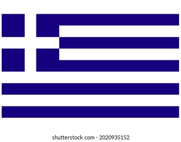 Greece National Flag Isolated Vector Image