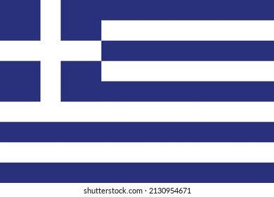 Greece national flag with original color. The official symbol of Greece vector illustration