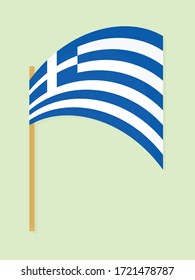 Greece national flag simple vector design 