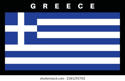 Greece national flag. Vector illustration.