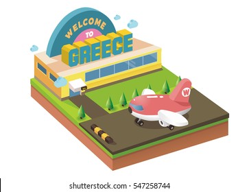 Greece is one of  beautiful country to visit.vector illustrator