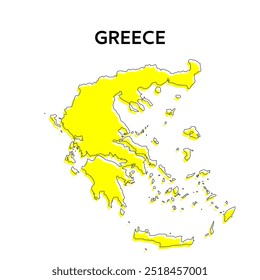 greece outline map. Abstract design, vector illustration. Stylized minimal line design	