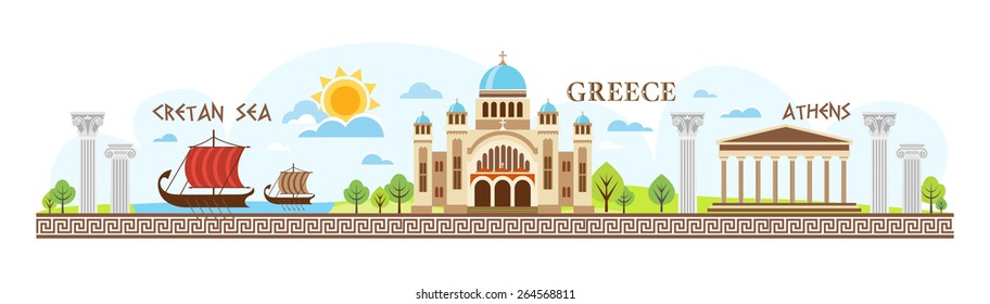 greece panorama travel background