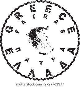 Grécia Patras Projeto de Mapa de Selo Redondo