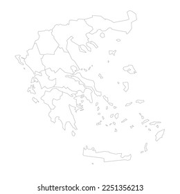 Greece political map of administrative divisions