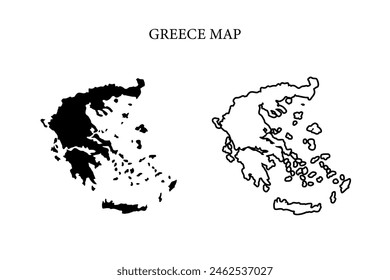 Greece region country map vector