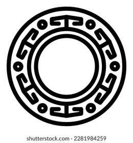 Greece shield icon outline vector. Greek roman. Antique hall