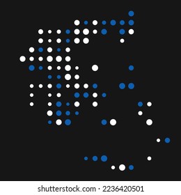 Ilustración de patrón Pixelado de Silhouette de Grecia
