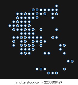 Greece Silhouette Pixelated pattern map illustration