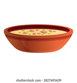 Greece soup icon. Cartoon of greece soup vector icon for web design isolated on white background