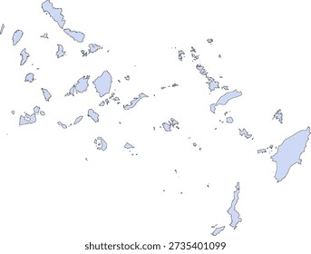 Greece South Aegean Region Vector map with Municipalities