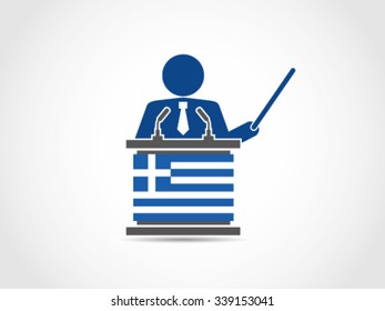 Greece Speech Podium Analyze