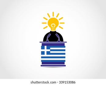 Greece Speech Podium Bright Idea