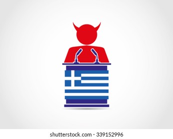 Greece Speech Podium Evil