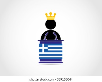 Greece Speech Podium King