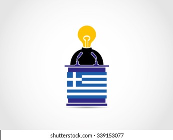 Greece Speech Podium Lack Of Idea