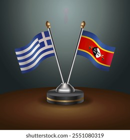 A tabela da Grécia e da Suazilândia sinaliza a relação com o plano de fundo do gradiente. Ilustração de vetor