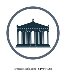 Greece temple icon. Simple design for web and mobile