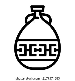 greece traditional amphora line icon vector. greece traditional amphora sign. isolated contour symbol black illustration