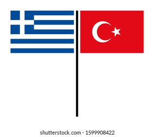 greece and turkey flag pole