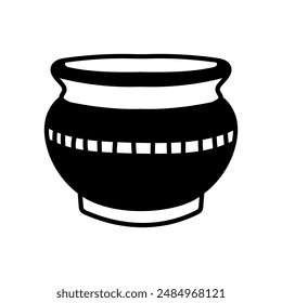 Greece Vase Glyph Icon, Vector illustration