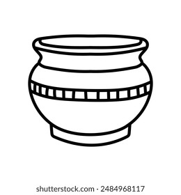 Greece Vase Outline Icon, Vector illustration
