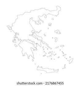 Esquema del mapa del país vector de Grecia