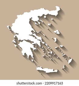 Griechenland Vektor-Landkarte Silhouette