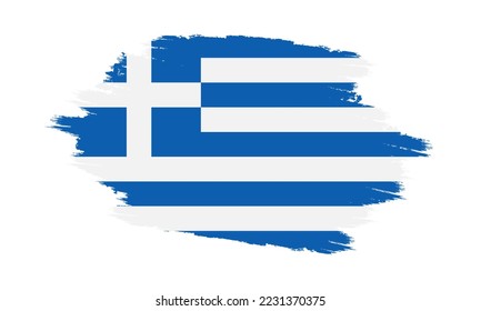 Greece Vector Flag. Grunge Greece Flag. Greece Flag with Grunge Texture. Vector illustration