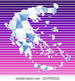 Greece vector illustration. Greece design on gradient stripes background. Technology, internet, network, telecommunication concept. Astonishing vector illustration.