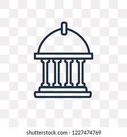 Greece vector outline icon isolated on transparent background, high quality linear Greece transparency concept can be used web and mobile