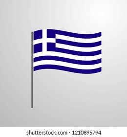 Greece waving Flag