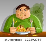 Greed - Gluttony - Man Overeating