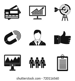 Greed icons set. Simple set of 9 greed vector icons for web isolated on white background