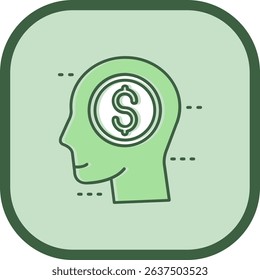 Greed Line vector Icon Design