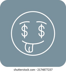 Icono vectorial de codicia. Se puede usar para imprimir, móviles y aplicaciones web.