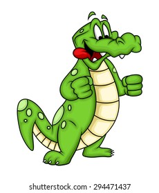 Greedy Cartoon Crocodile