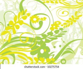 greeen and yellow design ornament