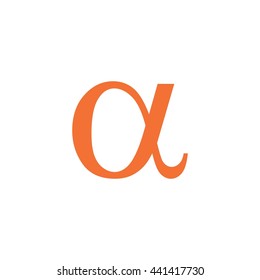 The Greek alphabet alpha letter logo