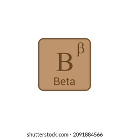 Greek Alphabet. Beta Symbol Icon Vector