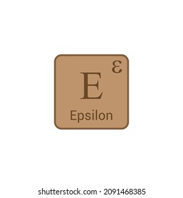 Greek Alphabet. Epsilon symbol icon vector