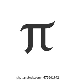 Greek alphabet icon in single color. Mathematics constant number