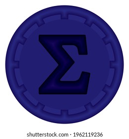 Greek Alphabet Letter Sigma Vector Illustration. Letter Sigma Emblem. Sigma Logo Icon
