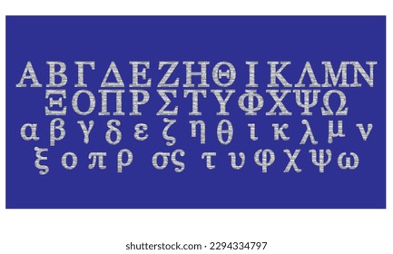 Greek Alphabet Letters Vector Illustration. Greek Symbols
